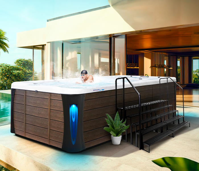 Calspas hot tub being used in a family setting - Corpus Christi